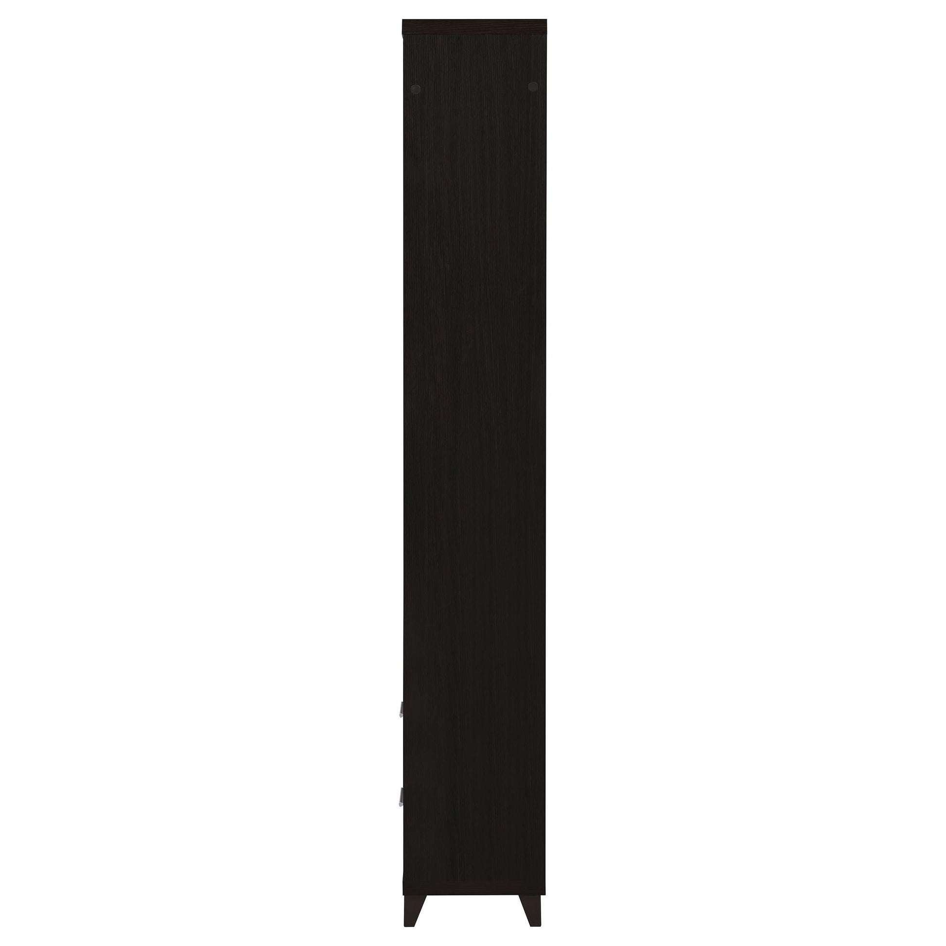 Cappuccino Media Tower with Shelf and Drawer image 5