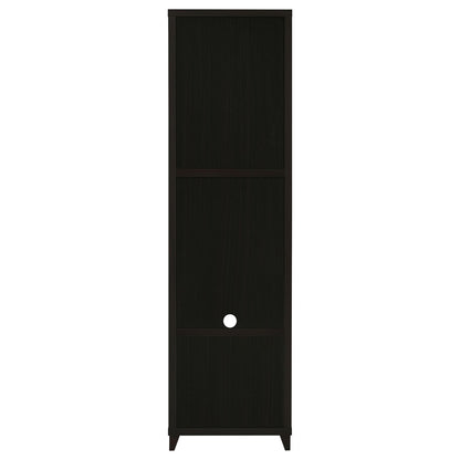 Cappuccino Media Tower with Shelf and Drawer image 7