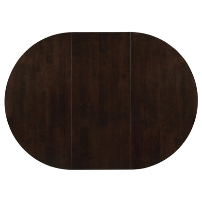 Cappuccino Oval Dining Table with Leaf Extension image 5