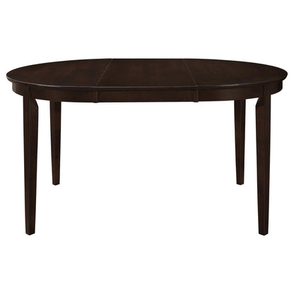 Cappuccino Oval Dining Table with Leaf Extension image 3