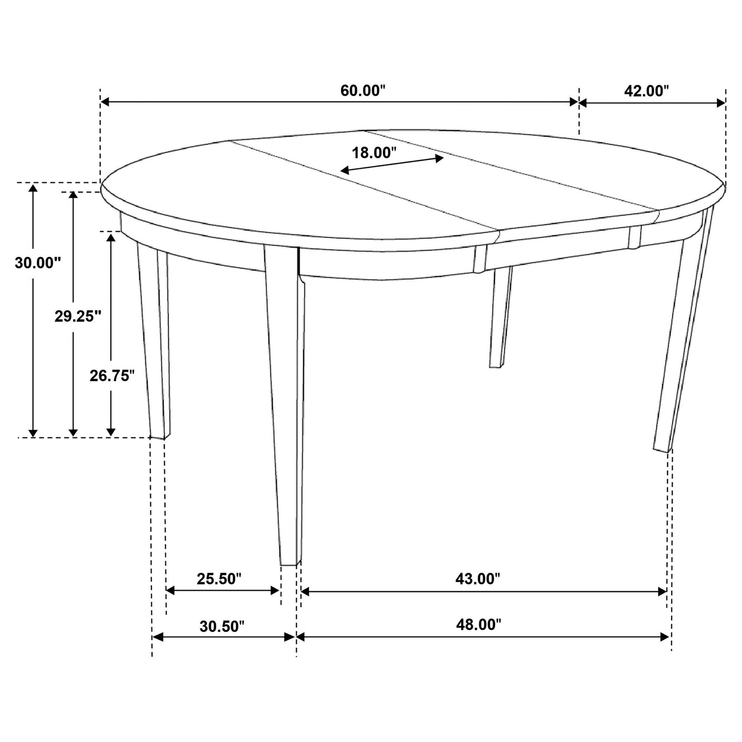 Cappuccino Oval Dining Table with Leaf Extension image 6