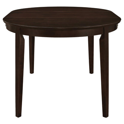 Cappuccino Oval Dining Table with Leaf Extension image 4