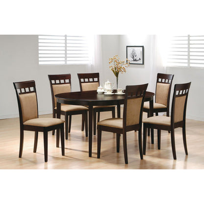 Cappuccino Oval Dining Table with Leaf Extension image 8