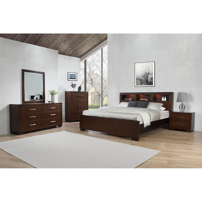 Cappuccino Queen Bed with Bookcase Headboard image 8