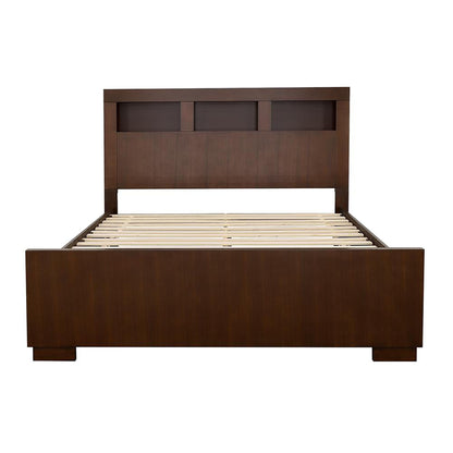 Cappuccino Queen Bed with Bookcase Headboard image 4