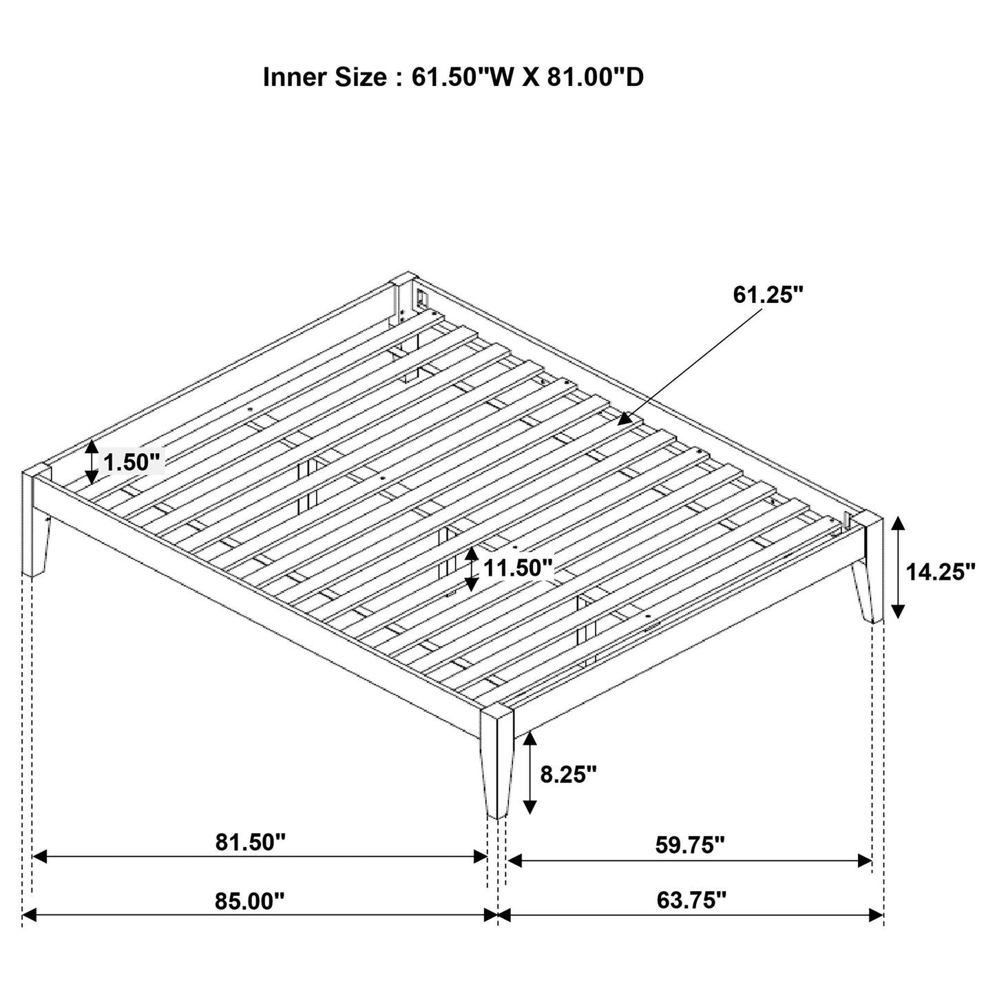 Cappuccino Queen Platform Bed image 8