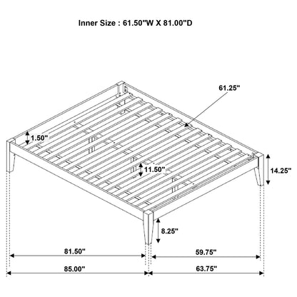 Cappuccino Queen Platform Bed image 8