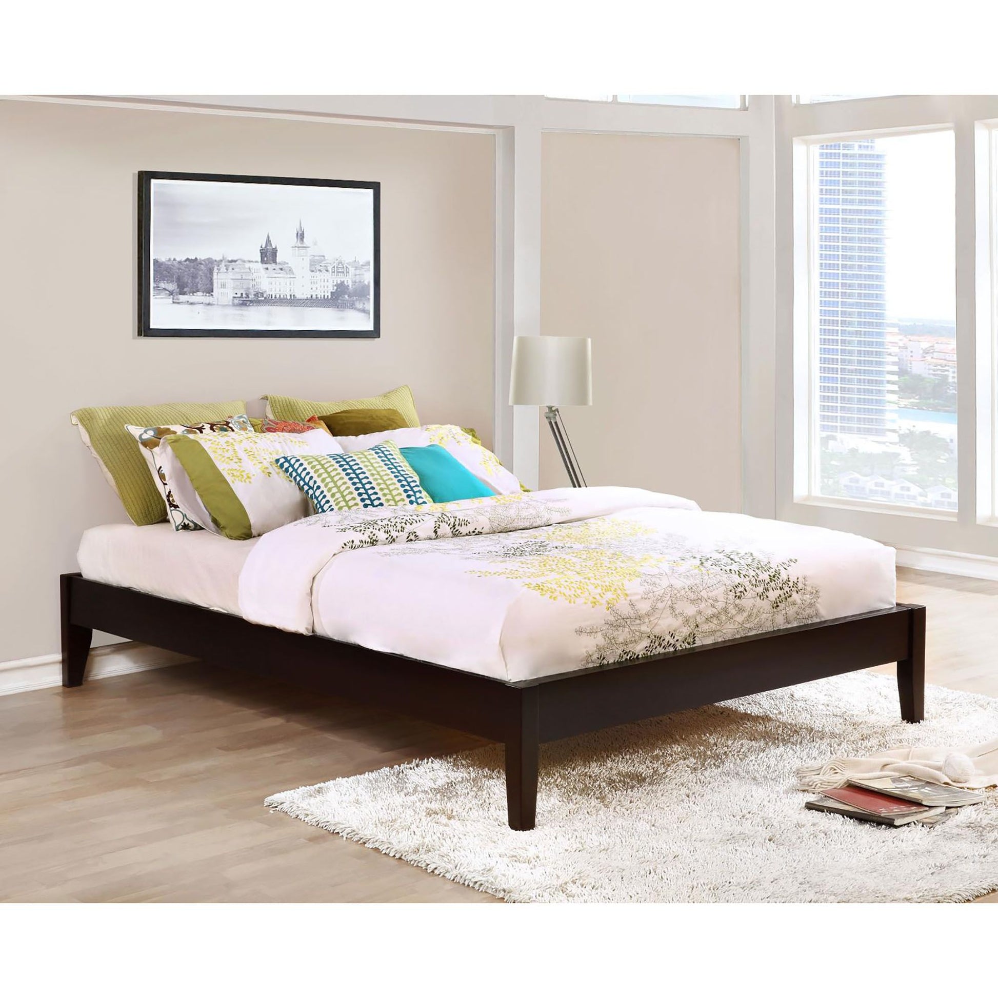 Cappuccino Queen Platform Bed image 1