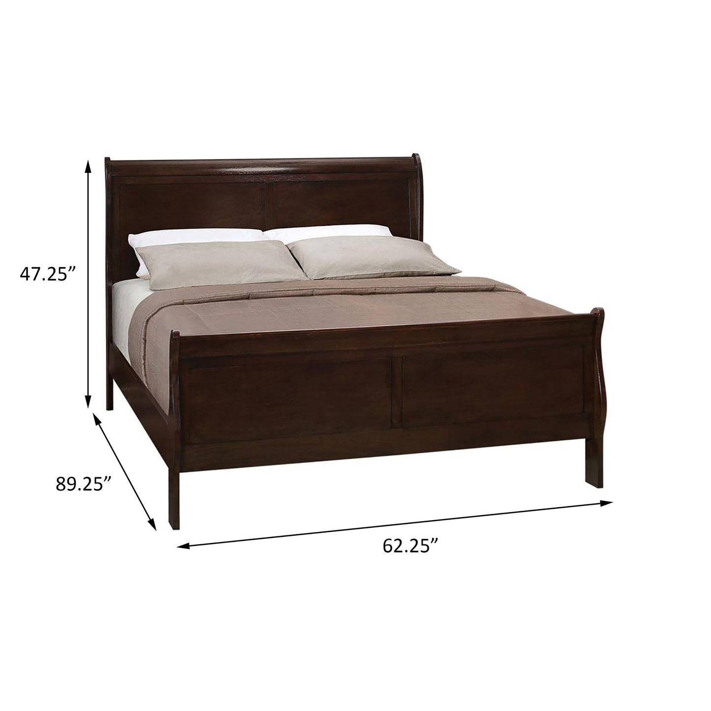 Cappuccino Queen Sleigh Bed image 4