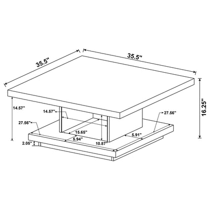 Cappuccino Square Coffee Table image 7