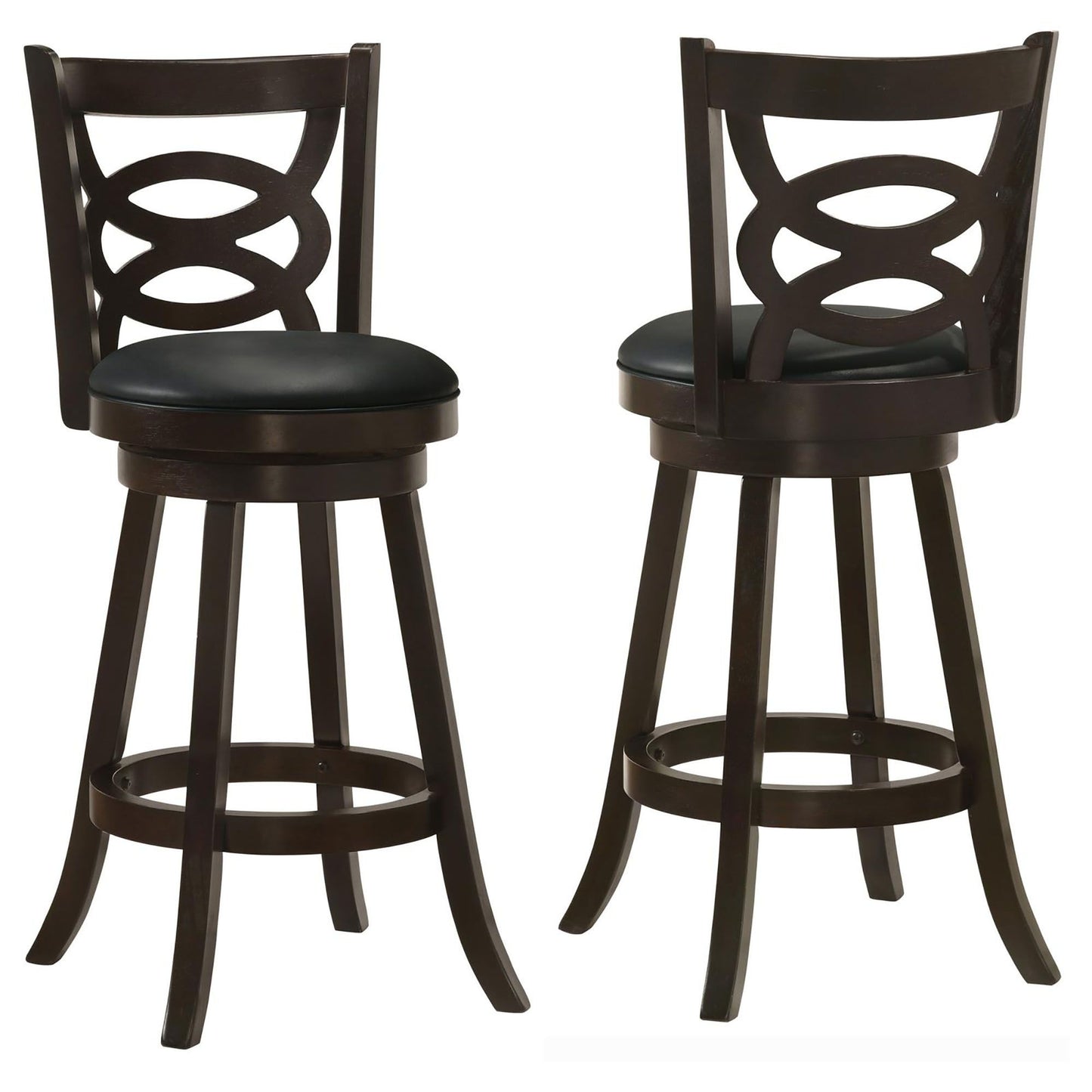 Cappuccino Swivel Bar Height Stool (Set of 2) image 2