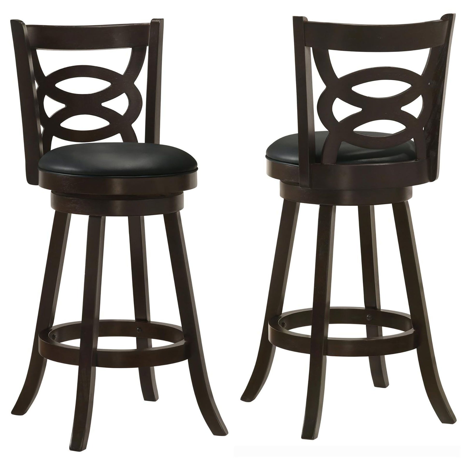 Cappuccino Swivel Bar Height Stool (Set of 2) image 2