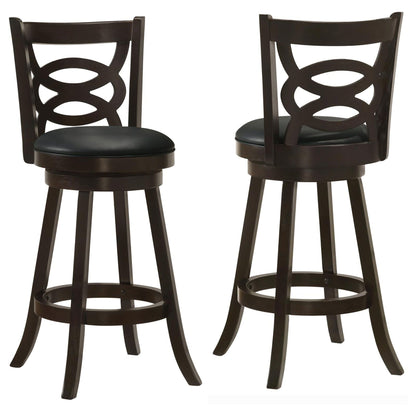 Cappuccino Swivel Bar Height Stool (Set of 2) image 2