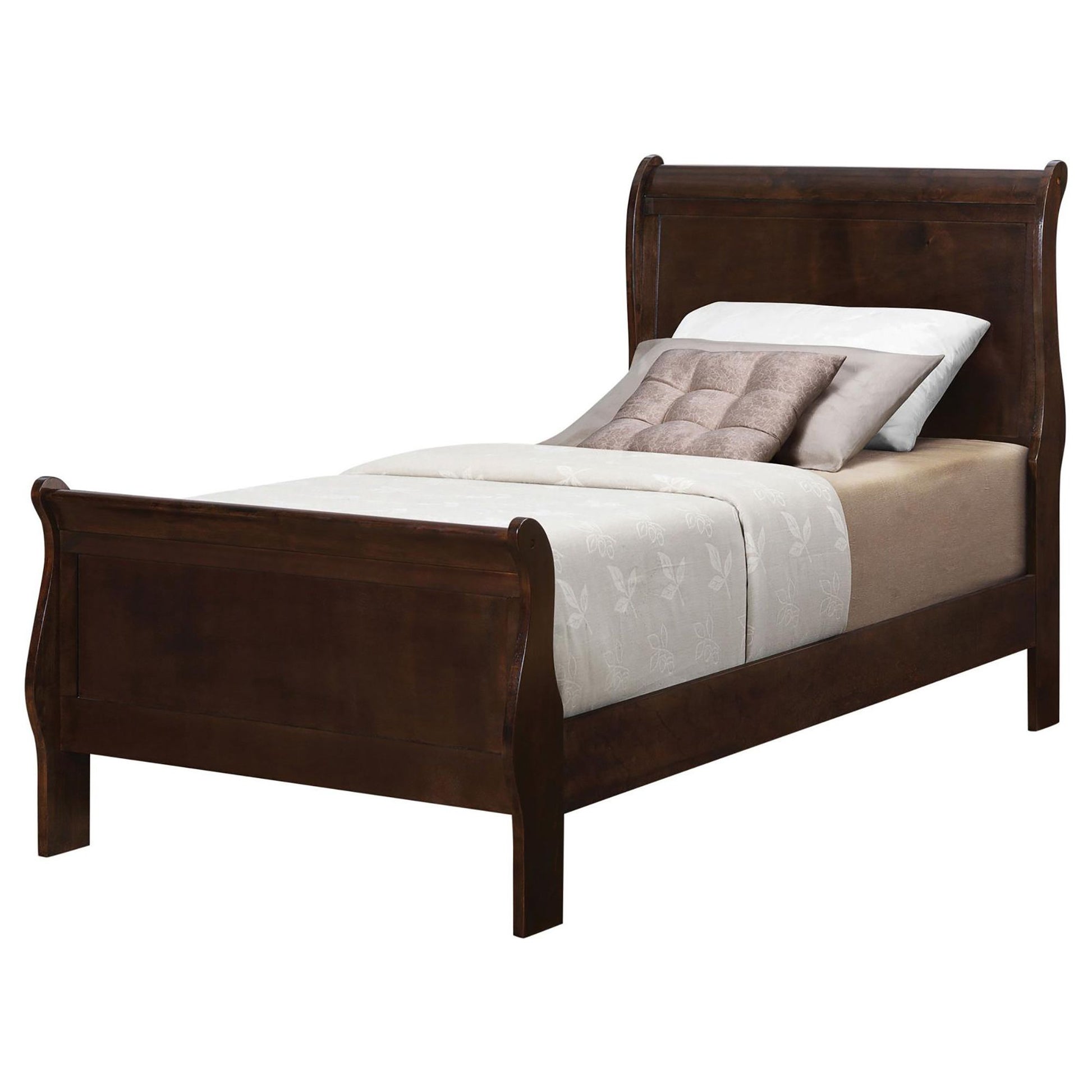 Cappuccino Twin Sleigh Bed image 3