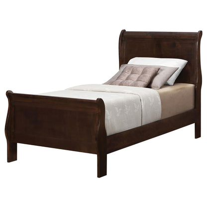 Cappuccino Twin Sleigh Bed image 3
