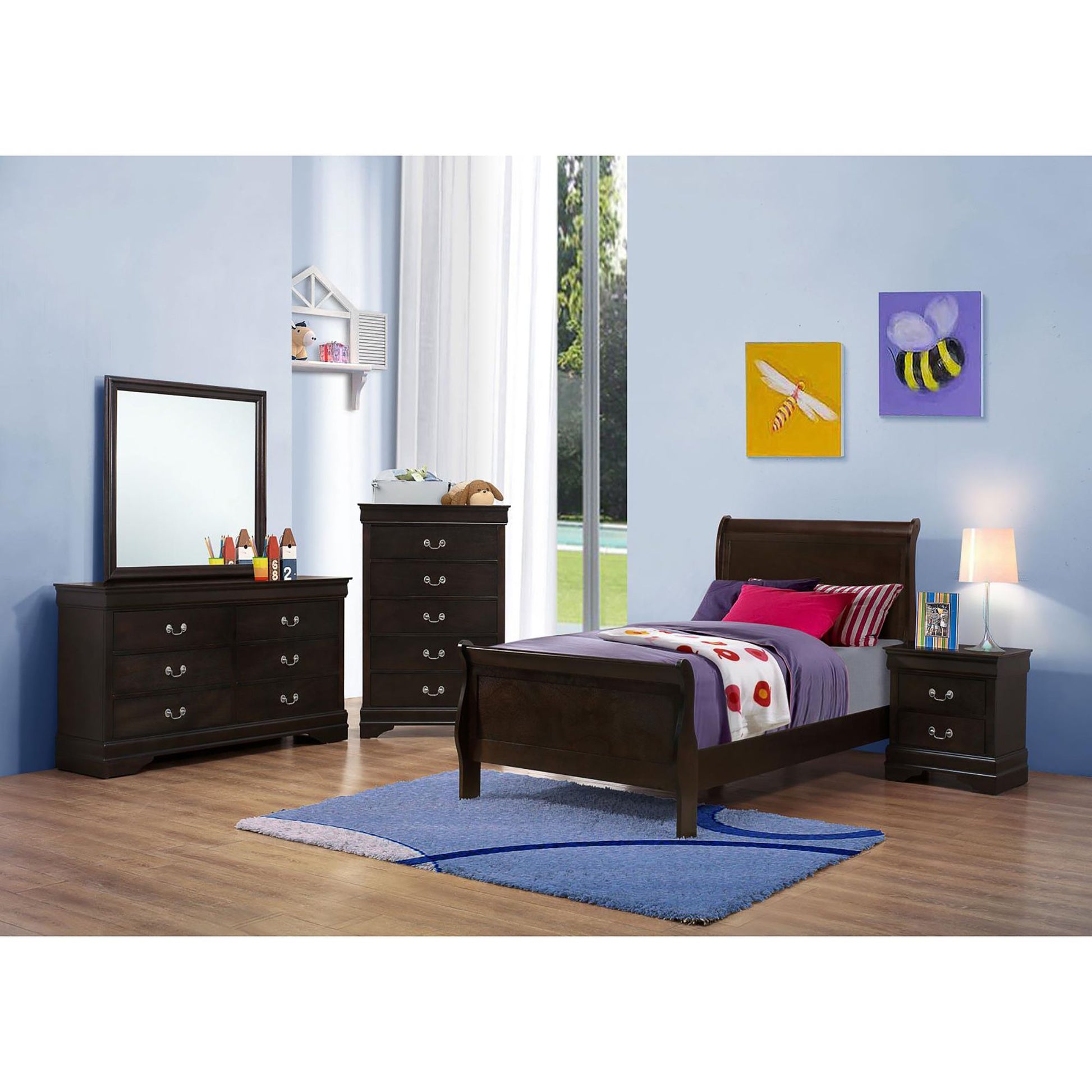 Cappuccino Twin Sleigh Bed image 5