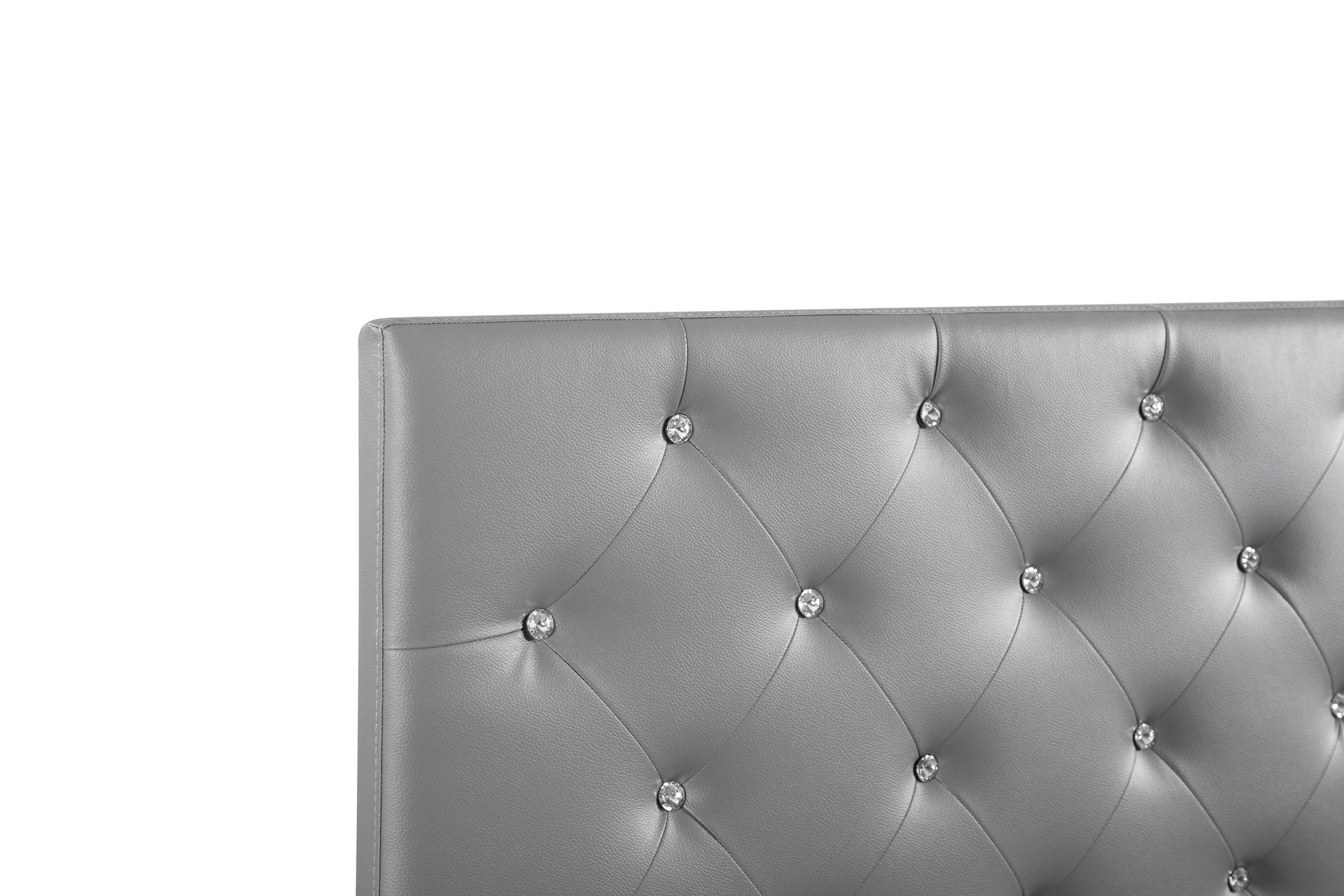 Casual Light Grey Upholstered Headboard King Size image 5