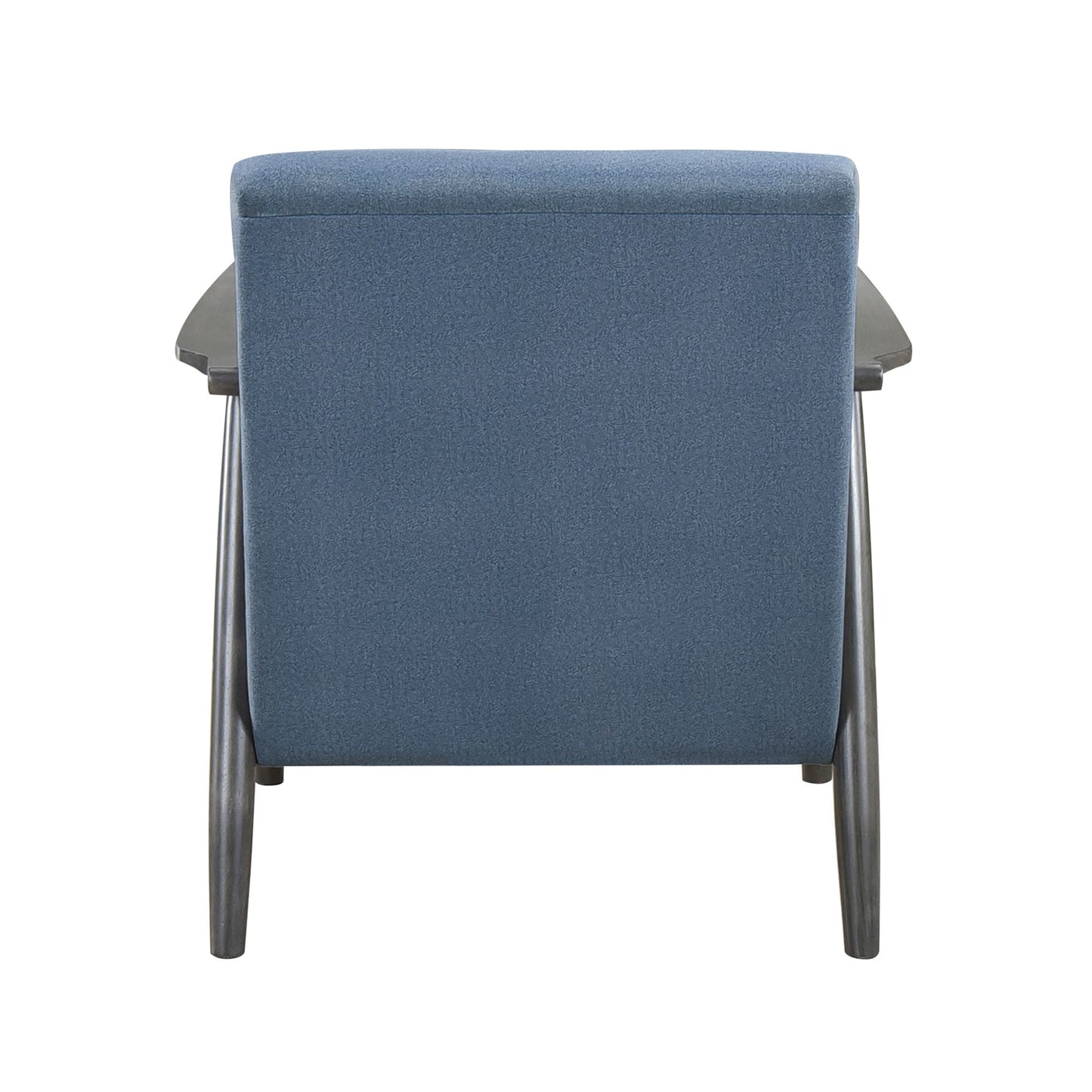 Casual Transitional Accent Chair 1pc Blue Fabric Upholstery Dark Gray Frame Solid Wood Living Room Furniture image 6