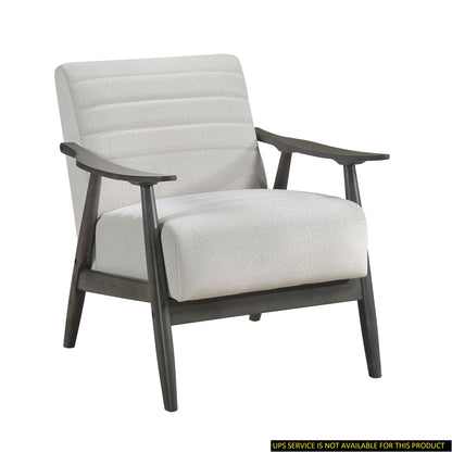 Casual Transitional Accent Chair 1pc Pearl-hued Fabric Upholstery Dark Gray Frame Solid Wood Living Room Furniture image 8