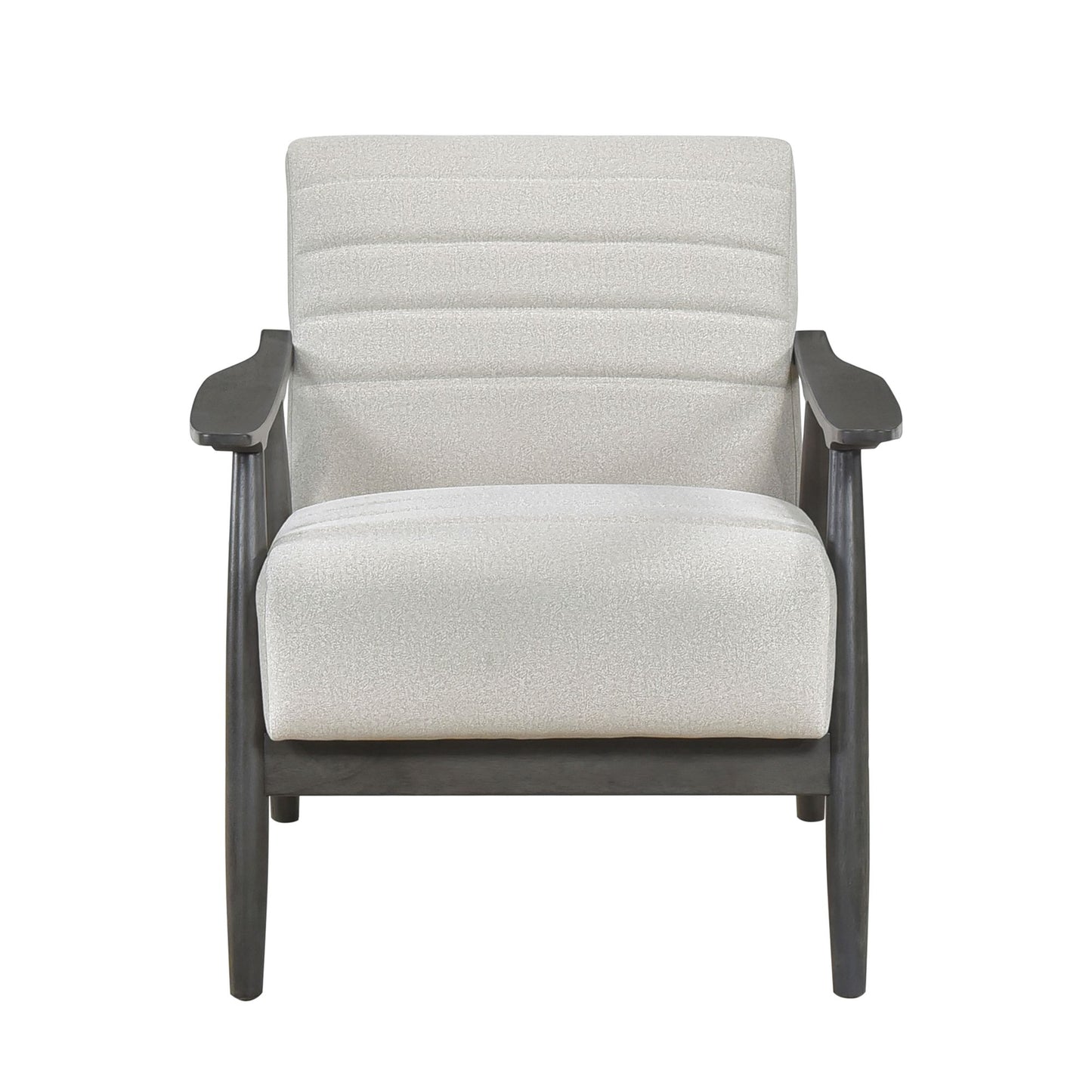 Casual Transitional Accent Chair 1pc Pearl-hued Fabric Upholstery Dark Gray Frame Solid Wood Living Room Furniture image 5