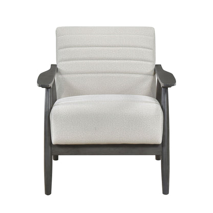 Casual Transitional Accent Chair 1pc Pearl-hued Fabric Upholstery Dark Gray Frame Solid Wood Living Room Furniture image 5