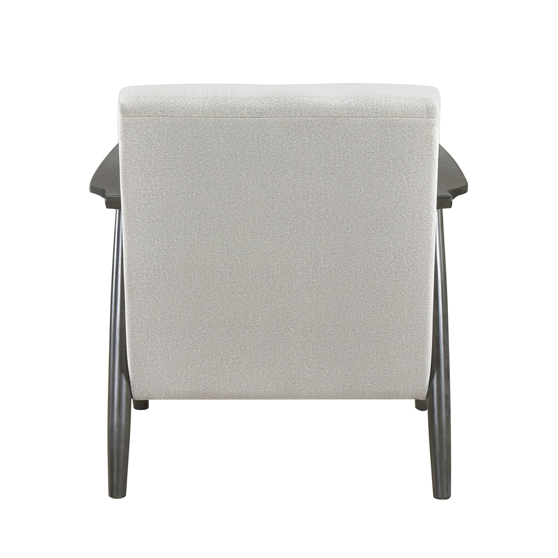 Casual Transitional Accent Chair 1pc Pearl-hued Fabric Upholstery Dark Gray Frame Solid Wood Living Room Furniture image 6
