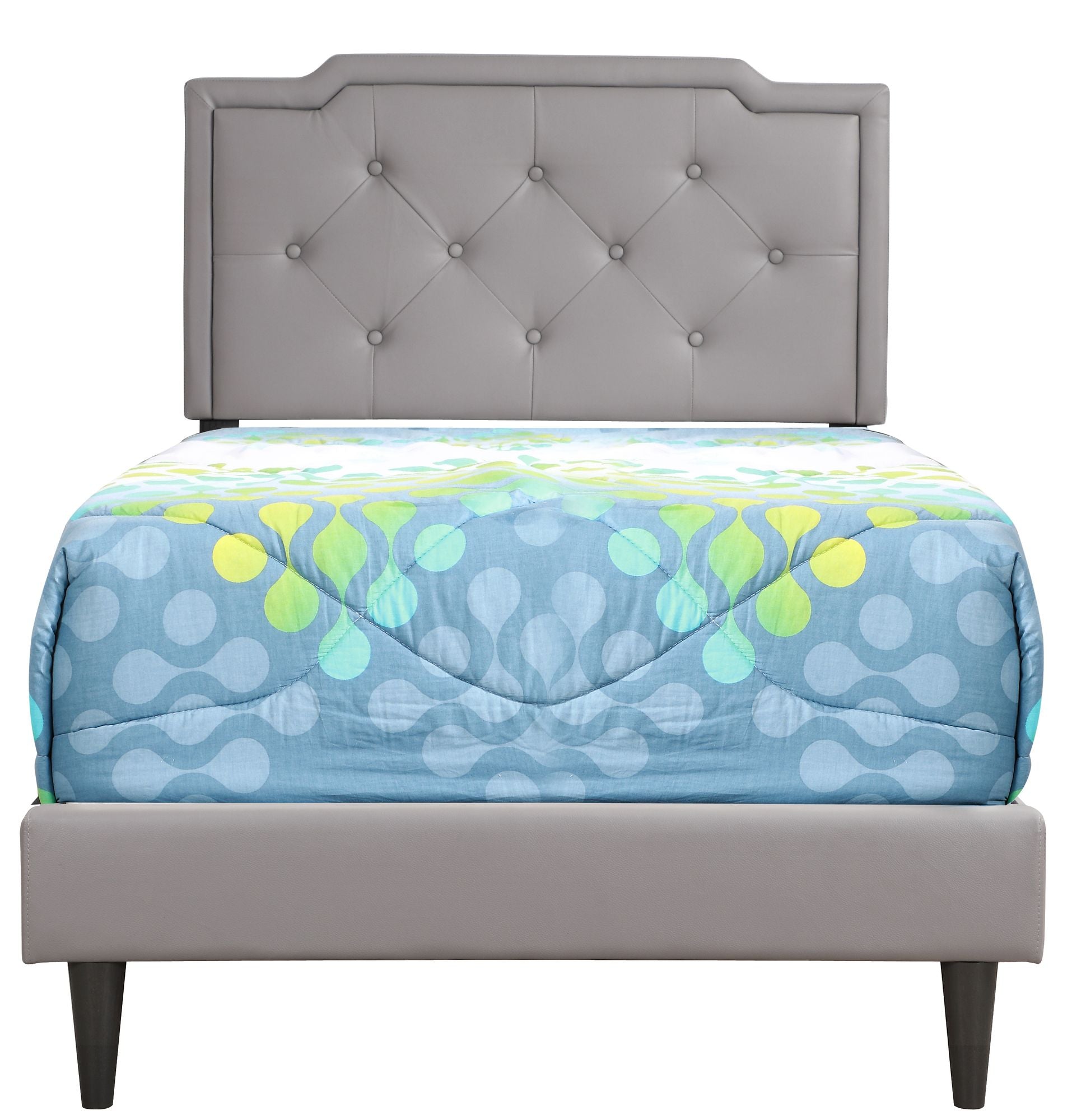 Casual Twin Bed In Light Gray image 3