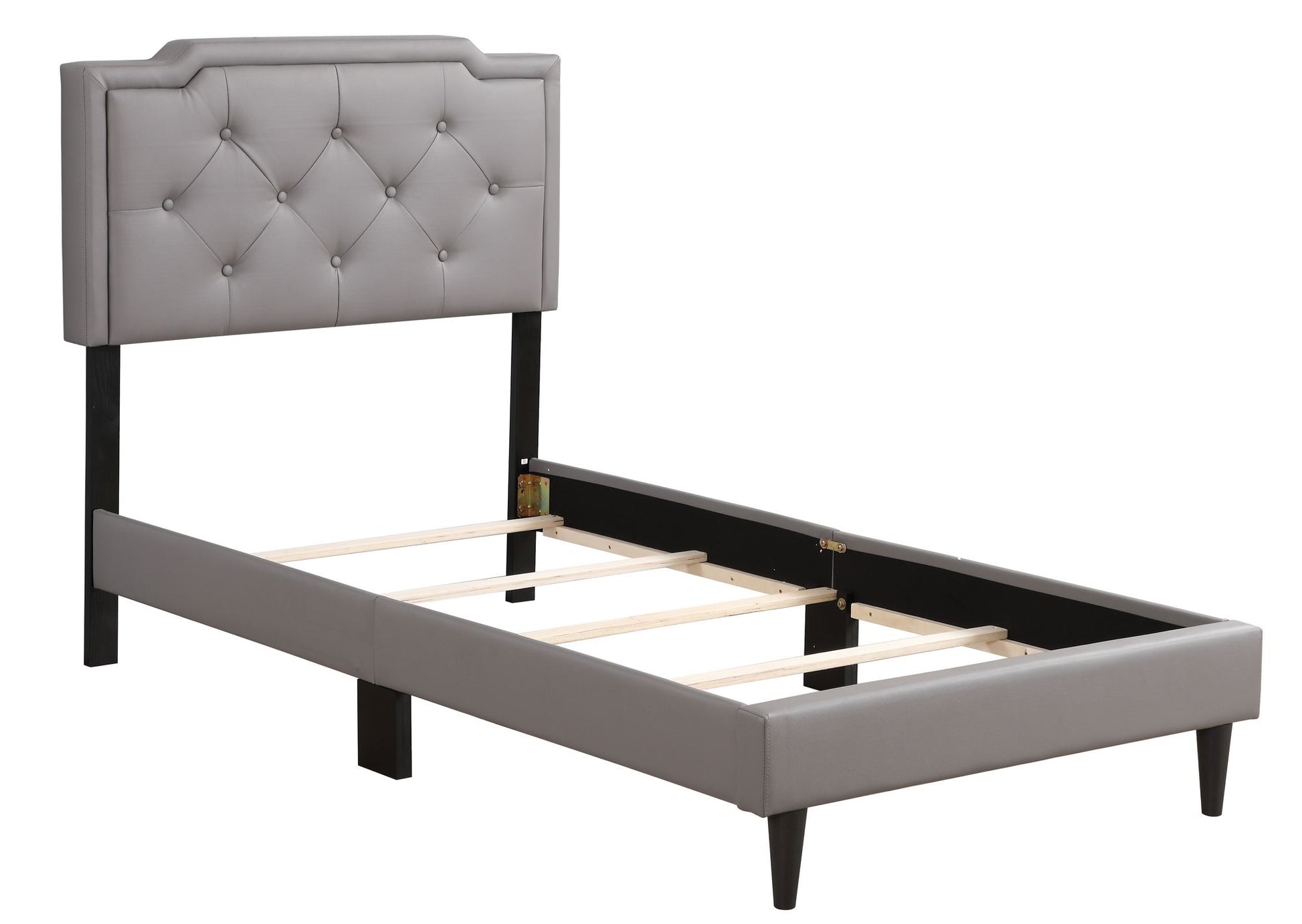 Casual Twin Bed In Light Gray image 5