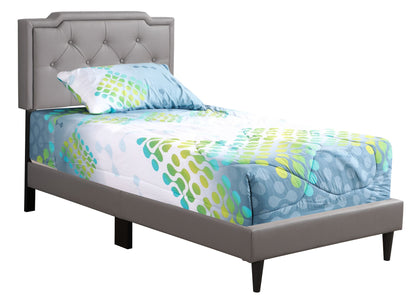 Casual Twin Bed In Light Gray image 2