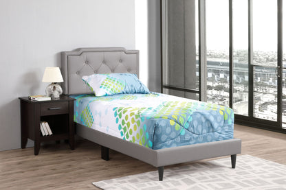Casual Twin Bed In Light Gray image 1