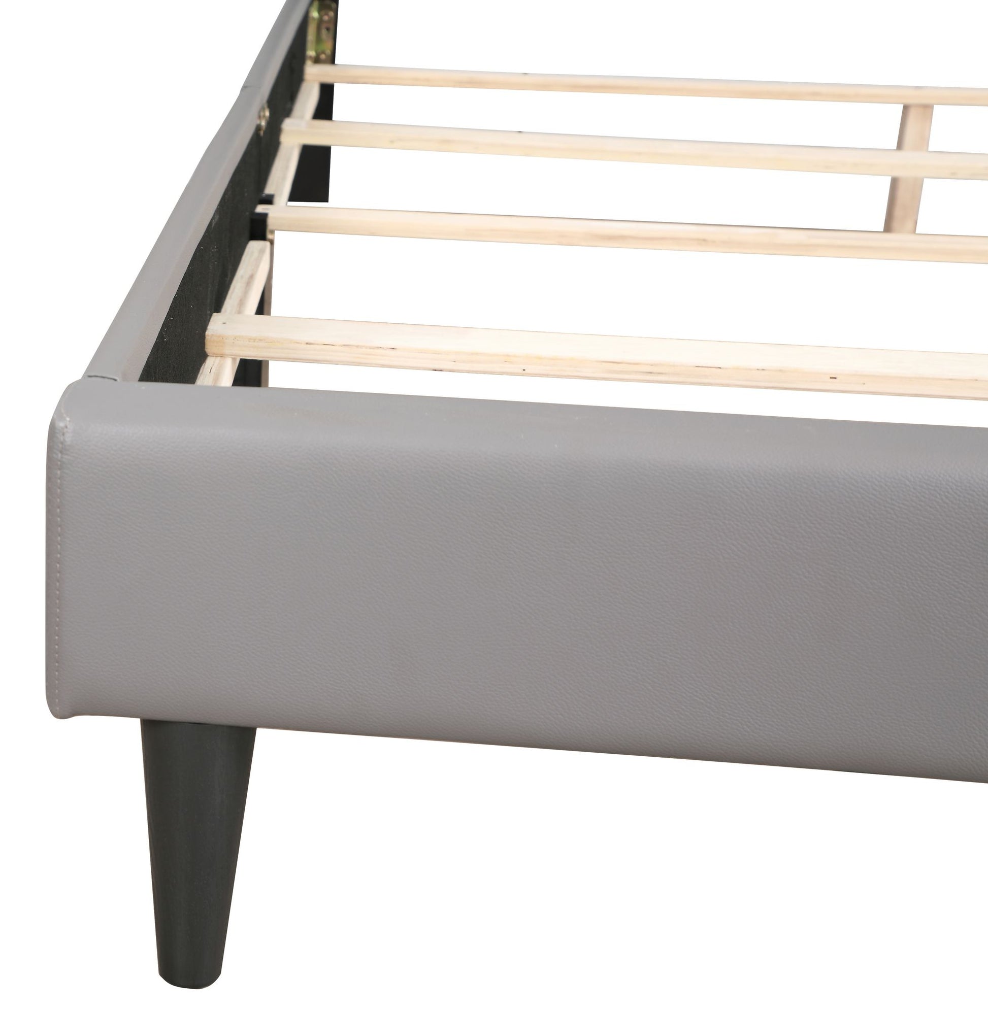 Casual Twin Bed In Light Gray image 6