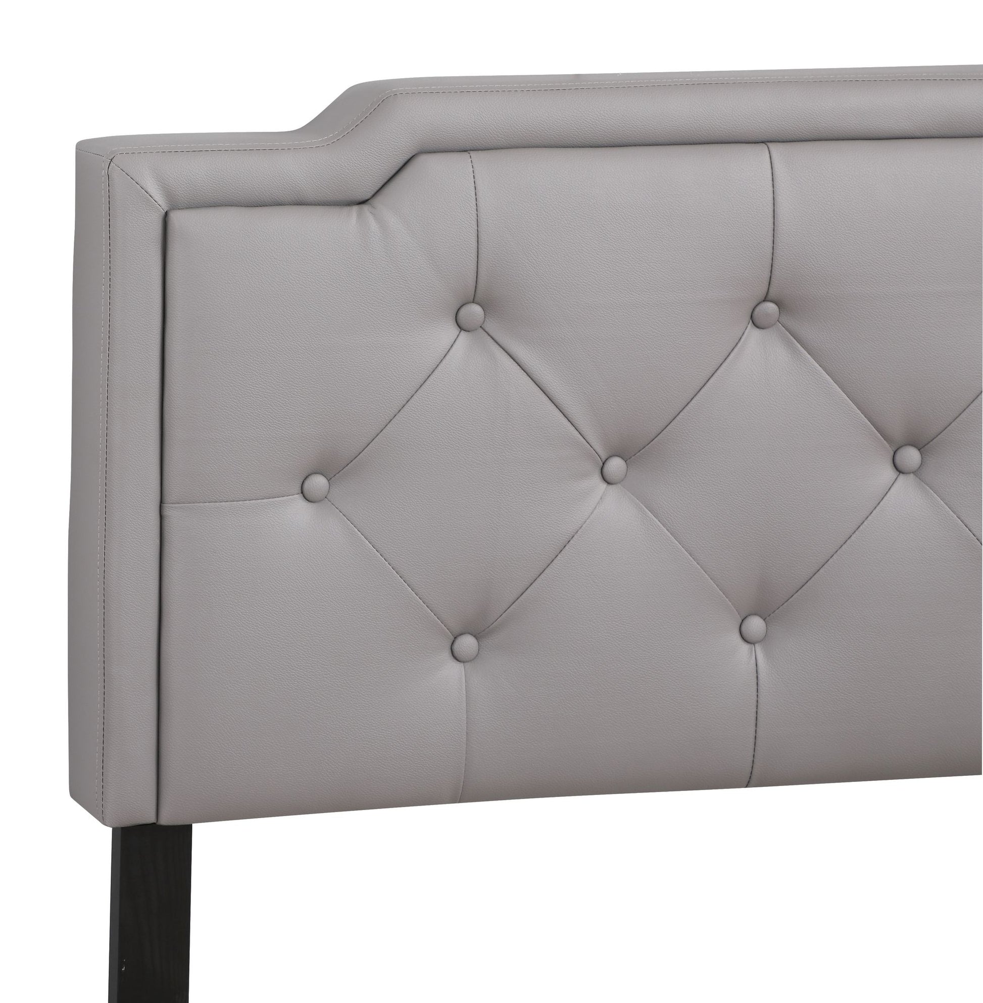 Casual Twin Bed In Light Gray image 4