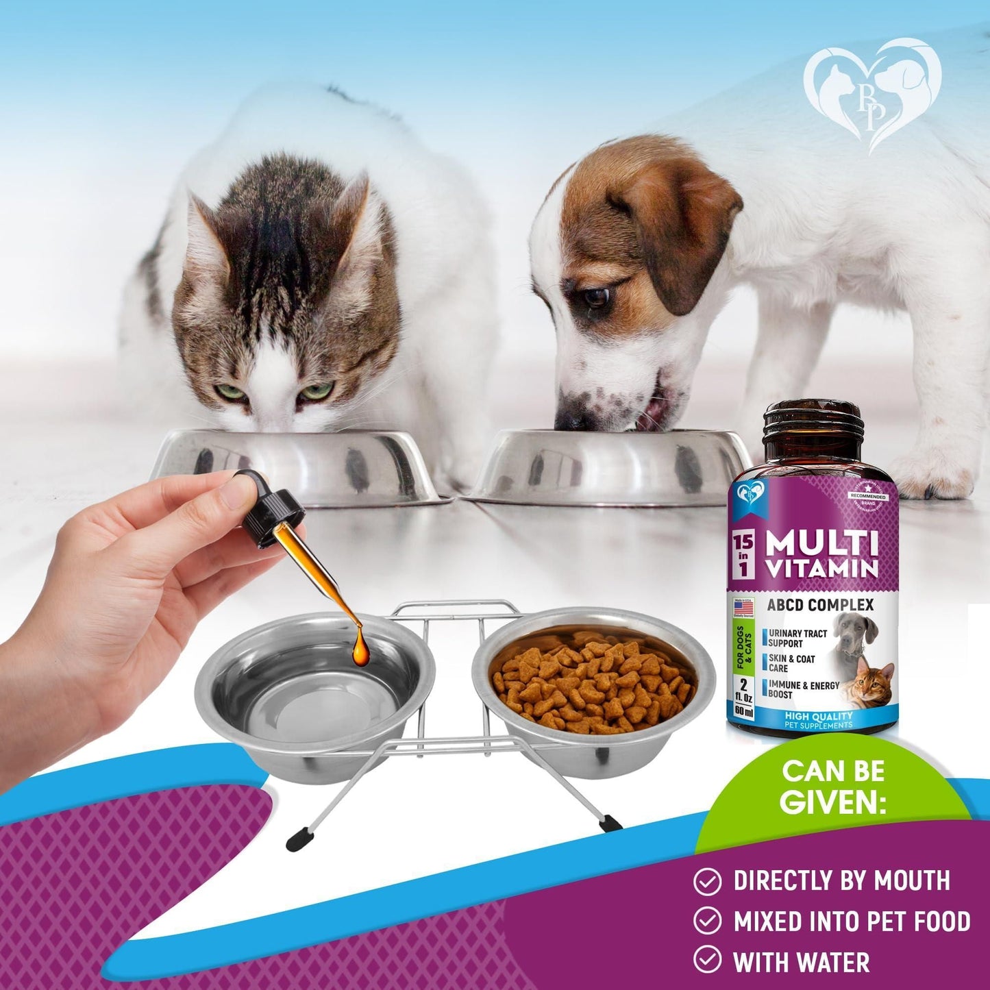 Cat and Dog Multivitamin Liquid with Glucosamine & Cranberry 15 in 1 Health Supplements for Urinary Tract Kidney Bladder image 5