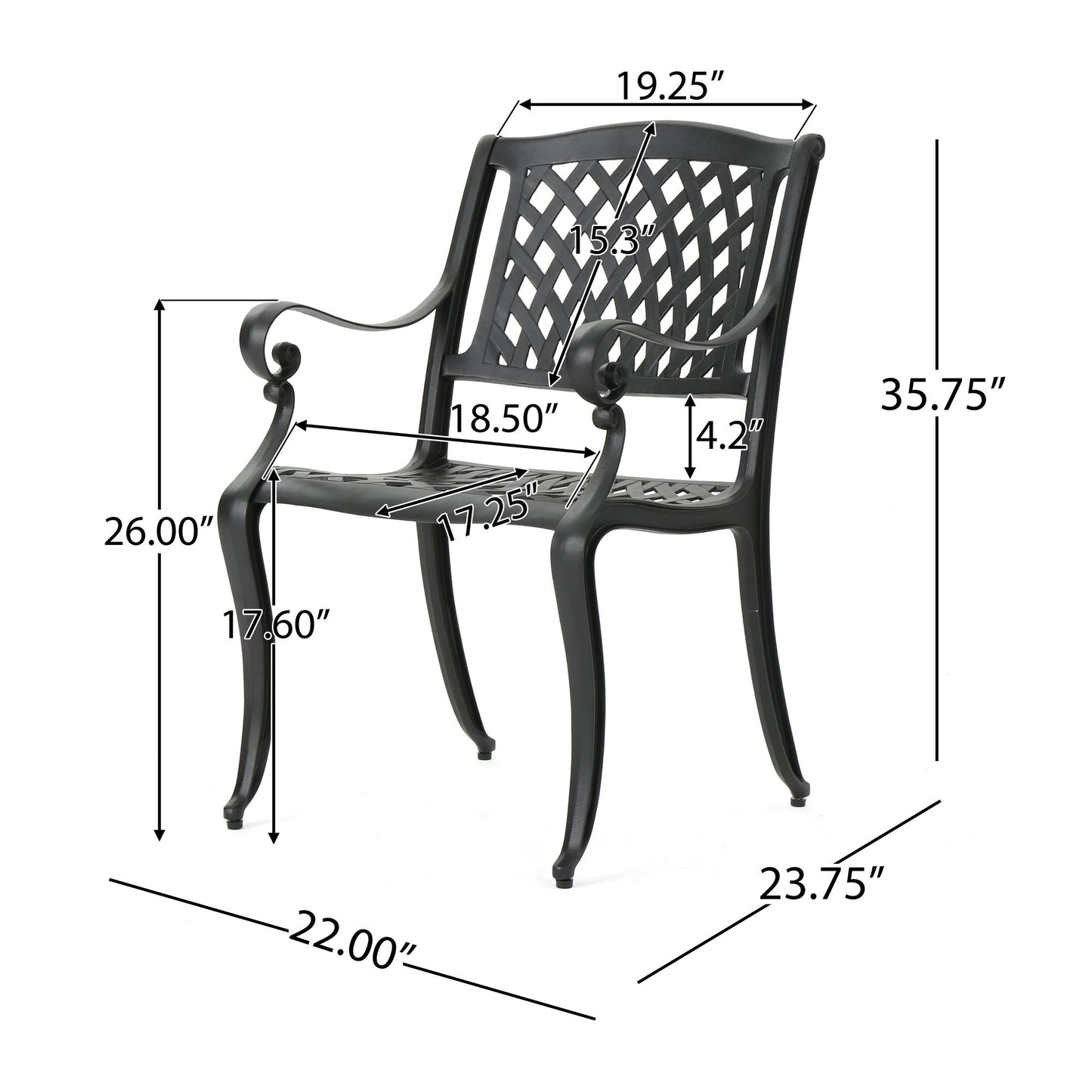 CAYMAN ARCH MESH I CHAIR(set of 2) image 7