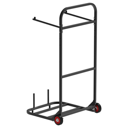 Folding Chair Rack Cart for 10 Chairs of 100 LBS Push-Style Chair Dolly image 2