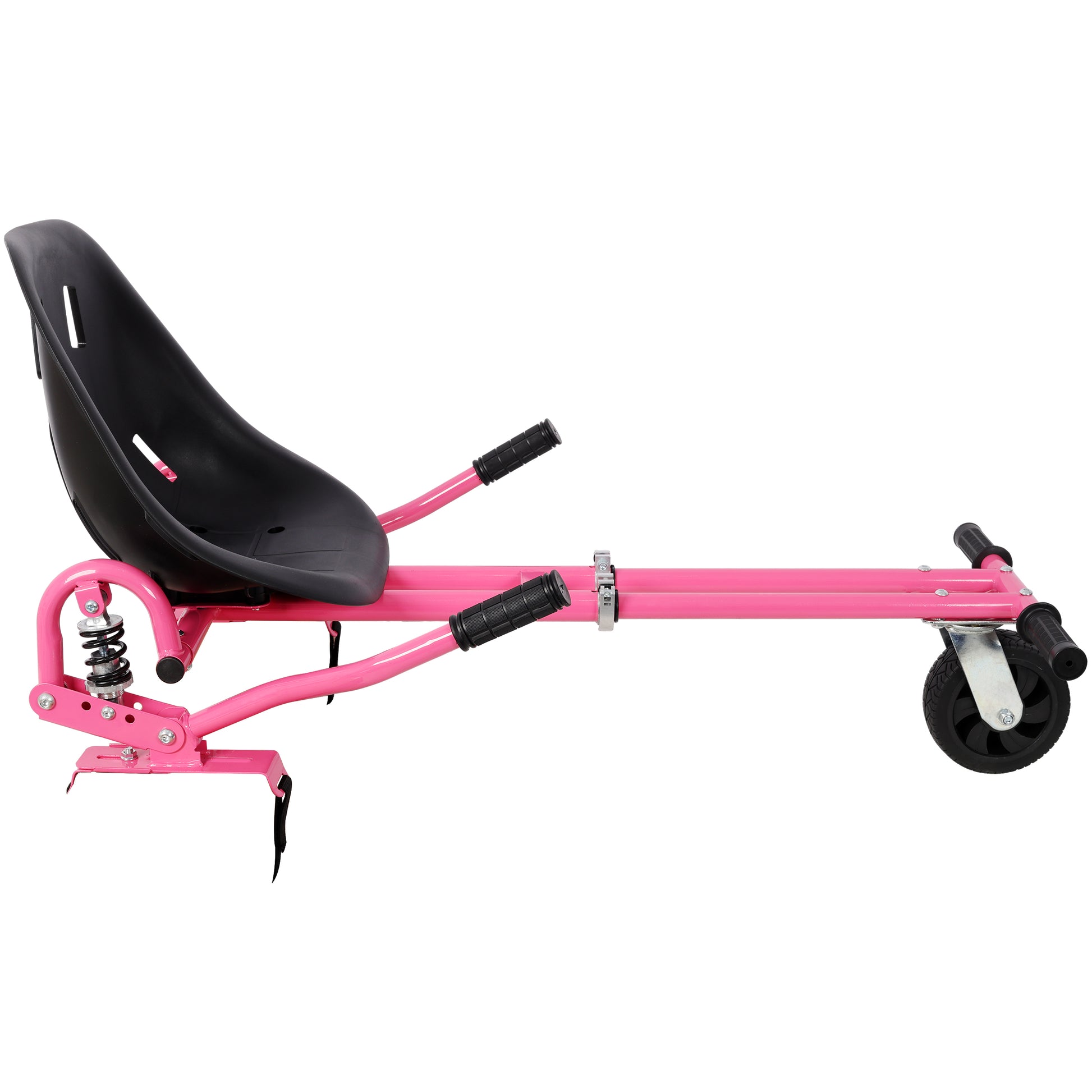 Hoverboard Seat Attachment Go-Kart,Fits 6.5" 8"10" Hoverboards, Heavy Duty Dual Pole & Dual Shock Absorber,Sturdy Adjustable Off-Road Frame,Hover Cart for Family Fun,not include Hoverboard,Pink image 10