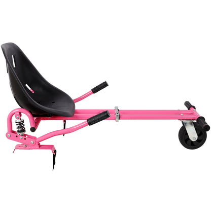 Hoverboard Seat Attachment Go-Kart,Fits 6.5" 8"10" Hoverboards, Heavy Duty Dual Pole & Dual Shock Absorber,Sturdy Adjustable Off-Road Frame,Hover Cart for Family Fun,not include Hoverboard,Pink image 10