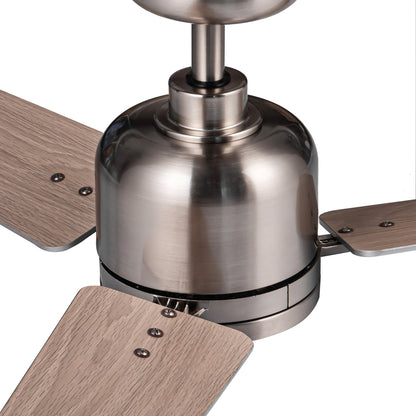 48" Brushed Nickel Lowe Profile Ceiling Fan with Light image 8