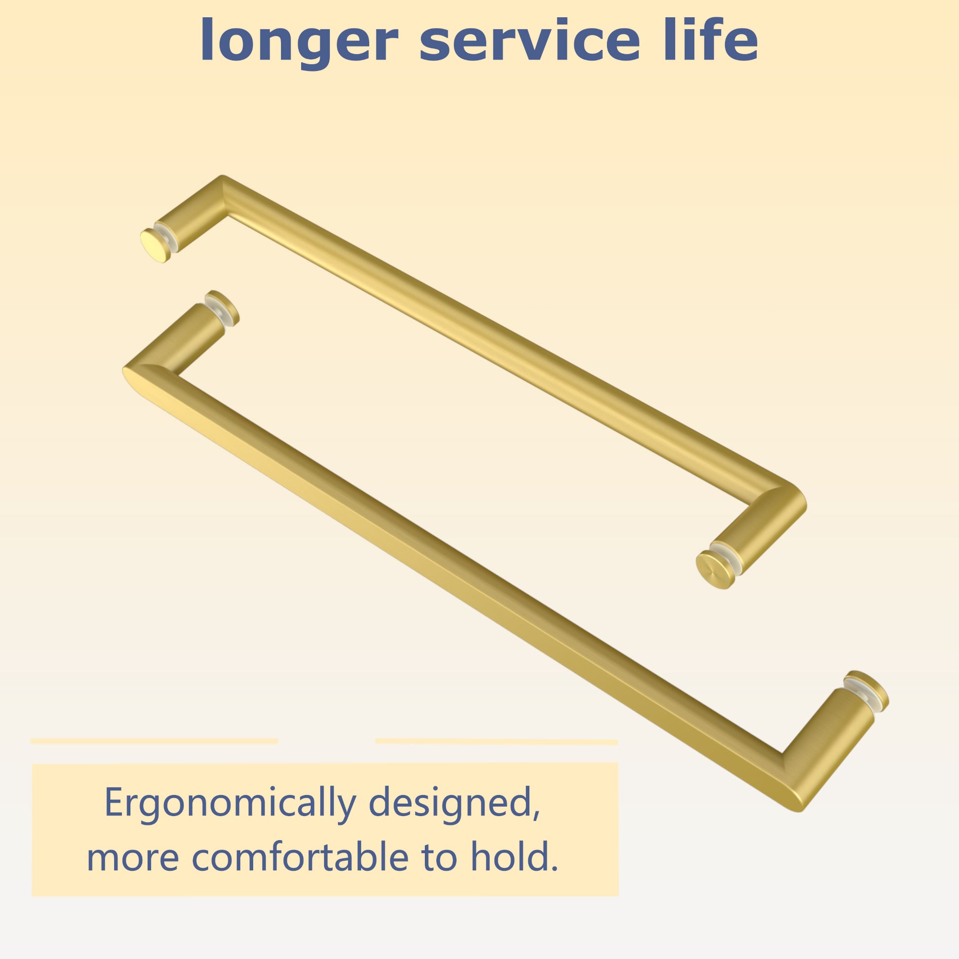 55"-60" W x 76" H Brushed Gold Reversible Installation Double Bypass Sliding Shower Door Easy Installation Frameless Shower Door,5/16"(8MM) Tempered Glass With Nano Explosion-proof Film image 7