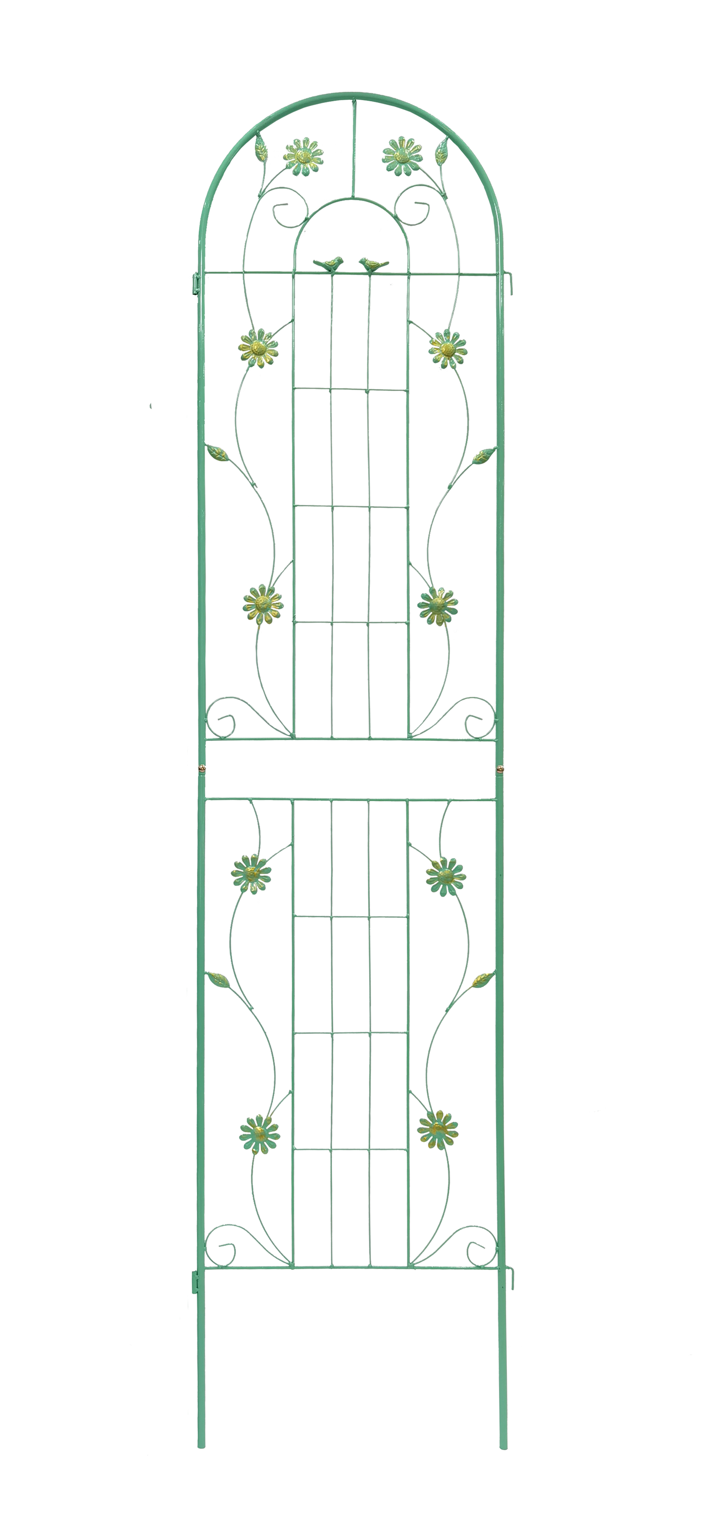 4 Pack Metal Garden Trellis 86.7" x 19.7" Rustproof Trellis for Climbing Plants Outdoor Flower Support Green image 11