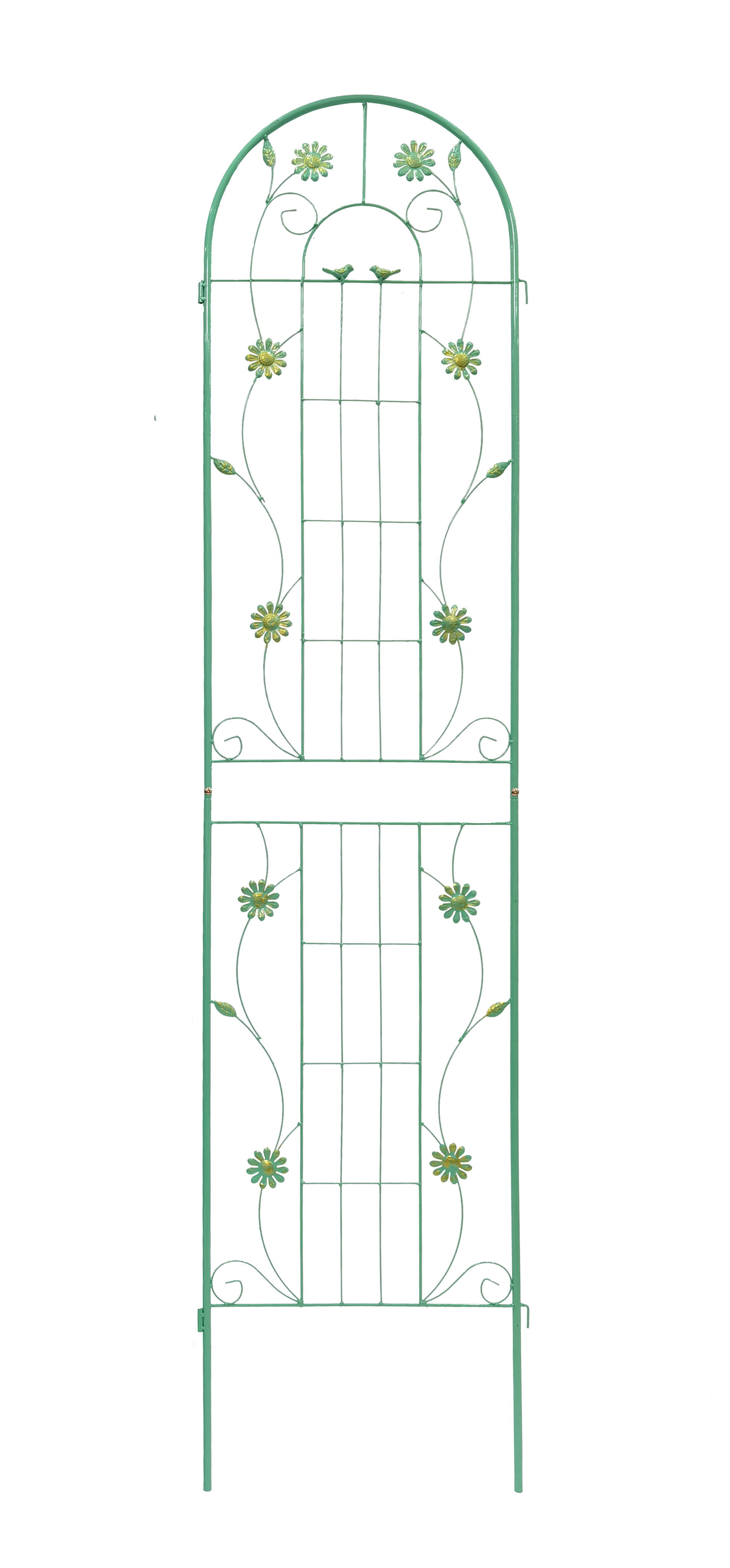 4 Pack Metal Garden Trellis 86.7" x 19.7" Rustproof Trellis for Climbing Plants Outdoor Flower Support Green image 11