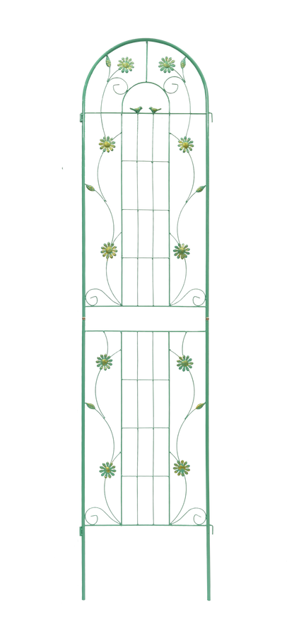 4 Pack Metal Garden Trellis 86.7" x 19.7" Rustproof Trellis for Climbing Plants Outdoor Flower Support Green image 11