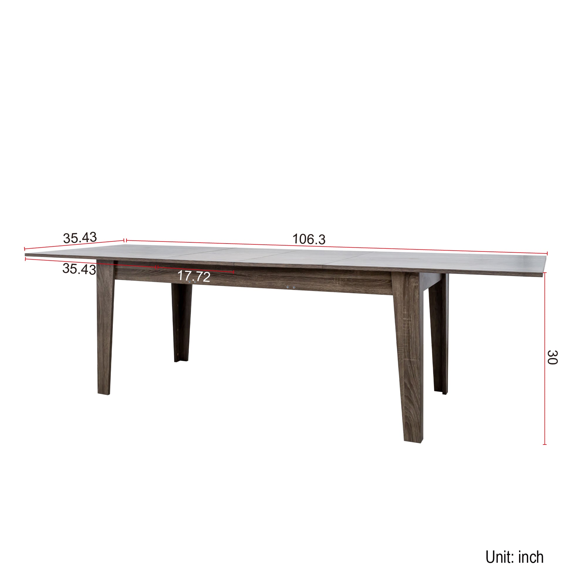 Dining Table, 106.3 in Large Extendable Kitchen Table image 7