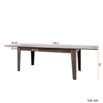 Dining Table, 106.3 in Large Extendable Kitchen Table image 7
