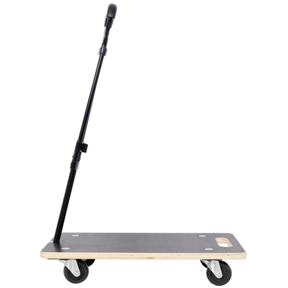 Heavy Duty Wooden Rectangle Moving Dolly with Ergonomic Handle, 440 LBS Load Capacity 3 Inch PP Casters, Multi Purpose Furniture Plant Transport Cart for Heavy Goods Moving image 9