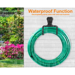 Metal Garden Hose Holder - Heavy Duty Hose Hanger Wall Mounted Water Hose Holder for Outside Yard, Sturdy Hose Reel Hose Hooks for Water Hose