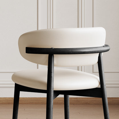 Mid-Century Modern wood feet Dining Chair (Set of 2) – Stylish Wooden Chairs for Dining Room, Kitchen, or Living Room, Comfortable & Durable, Easy to Assemble (black) image 10
