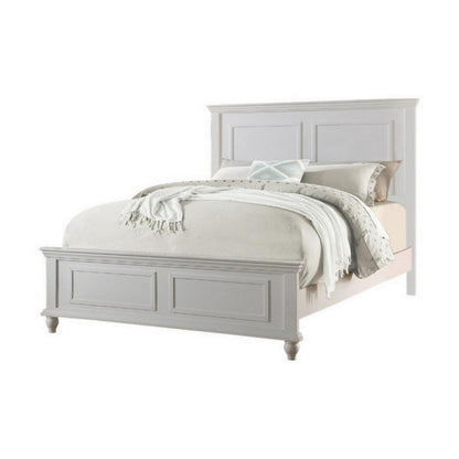 White California King Size Bed 2x Nightstands Panel Headboard Footboard Classic 3pc Bedroom Furniture Set image 6