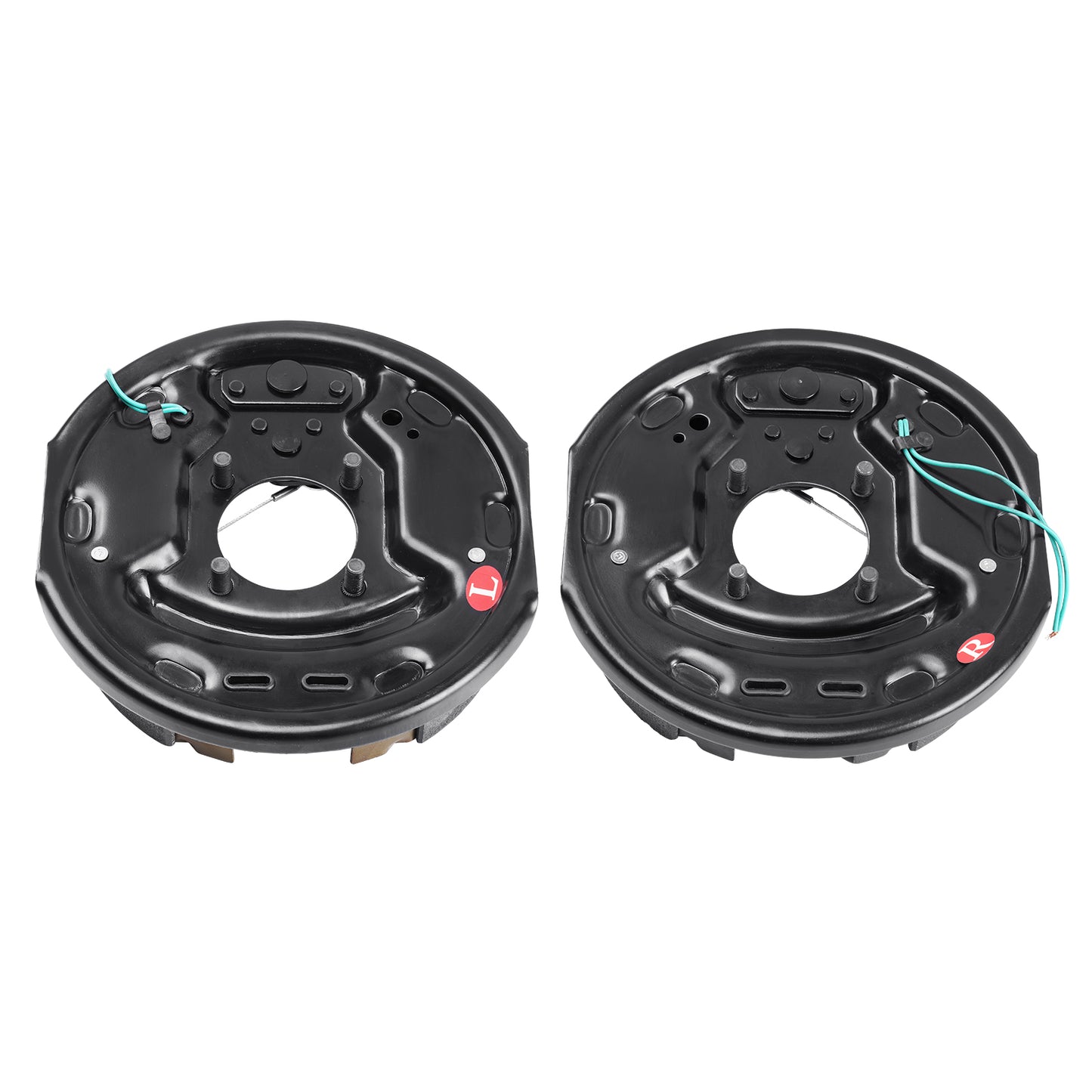 Electric Trailer Brake Assembly, 10" x 2.25", 1 Pair Self-Adjusting Electric Brakes Kit for 3500 lbs Axle, 4-Hole Mounting, Backing Plates for Brake System Part Replacement (1 Right + 1 Left) image 5