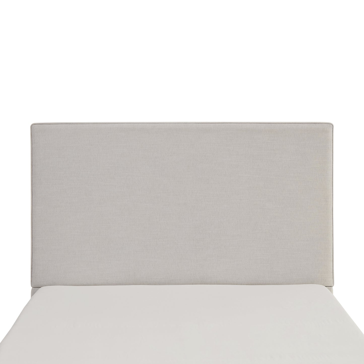 Lucas Tall Headboard Upholstered Bed / 52" High Headboard / Elegant Simplicity / No Box Spring Needed / Easy Assembly / King / Textured Ivory Canvas image 9